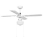 vidaXL Ventilador de techo con lámpara blanco 106 cm vidaXL Ventilador de techo con lámpara blanco 106 cm