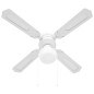 vidaXL Ventilador de techo con lámpara blanco 106 cm vidaXL Ventilador de techo con lámpara blanco 106 cm