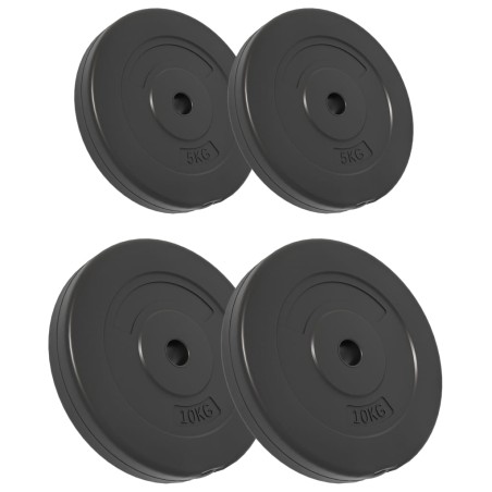 vidaXL Placas de pesas 4 uds cemento 30 kg