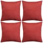 vidaXL Fundas de cojines 4 uds apariencia de lino burdeos 80x80 cm vidaXL Fundas de cojines 4 uds apariencia de lino burdeos 80x80 cm