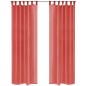 vidaXL Cortinas de gasa 2 unidades 140x225 cm rojo vidaXL Cortinas de gasa 2 unidades 140x225 cm rojo