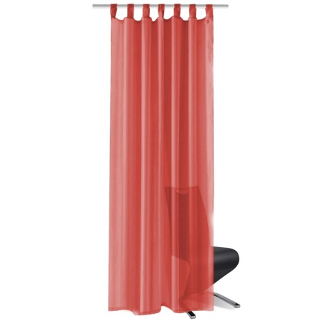 vidaXL Cortinas de gasa 2 unidades 140x225 cm rojo