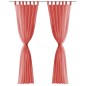 vidaXL Cortinas de gasa 2 unidades 140x225 cm rojo vidaXL Cortinas de gasa 2 unidades 140x225 cm rojo