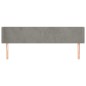 vidaXL Cabecero de terciopelo gris claro 203x16x78/88 cm vidaXL Cabecero de terciopelo gris claro 203x16x78/88 cm