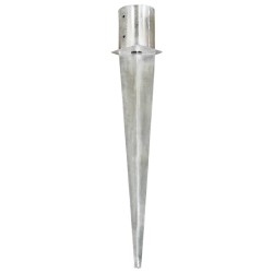vidaXL Picas de tierra 6 unidades acero galvanizado plateado 12x91 cm