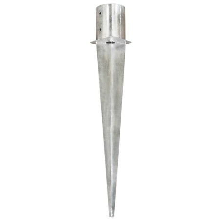 vidaXL Picas de tierra 6 unidades acero galvanizado plateado 12x91 cm
