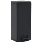 vidaXL Cubo basura con pedal antihuellas 30L negro acero inoxidable