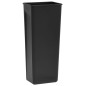 vidaXL Cubo basura con pedal antihuellas 30L negro acero inoxidable