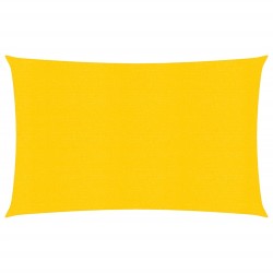 vidaXL Toldo de vela HDPE amarillo 160 g/m² 2x4 m