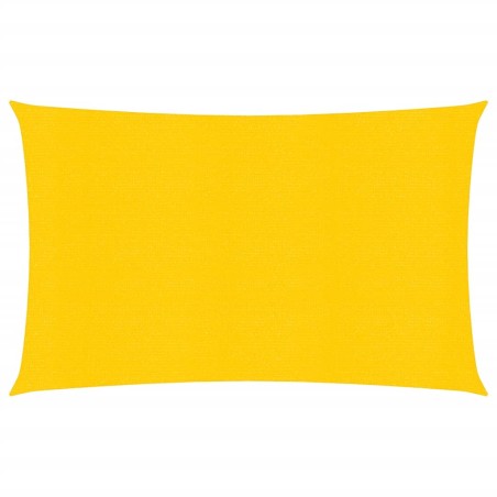 vidaXL Toldo de vela HDPE amarillo 160 g/m² 2x4 m