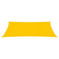 vidaXL Toldo de vela HDPE amarillo 160 g/m² 2x4 m