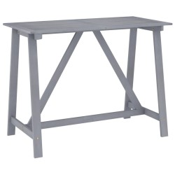 vidaXL Mesa alta de jardín madera maciza de acacia gris 140x70x104 cm