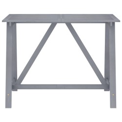 vidaXL Mesa alta de jardín madera maciza de acacia gris 140x70x104 cm