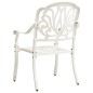 vidaXL Sillas de jardín 2 unidades aluminio fundido blanco vidaXL Sillas de jardín 2 unidades aluminio fundido blanco