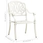 vidaXL Sillas de jardín 2 unidades aluminio fundido blanco vidaXL Sillas de jardín 2 unidades aluminio fundido blanco