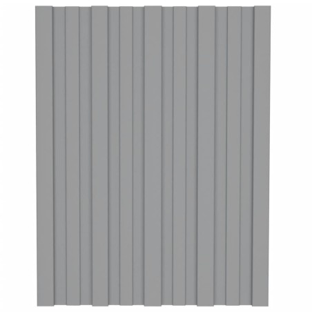 vidaXL Panel para tejado acero galvanizado gris 36 unidades 60x45 cm