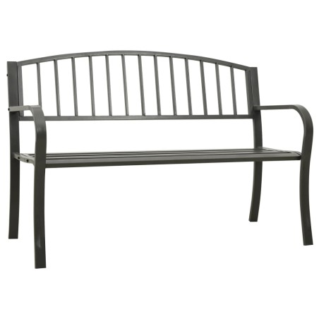 vidaXL Banco de jardín acero gris 120 cm