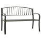 vidaXL Banco de jardín acero gris 120 cm vidaXL Banco de jardín acero gris 120 cm