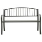 vidaXL Banco de jardín acero gris 120 cm vidaXL Banco de jardín acero gris 120 cm