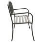 vidaXL Banco de jardín acero gris 120 cm vidaXL Banco de jardín acero gris 120 cm