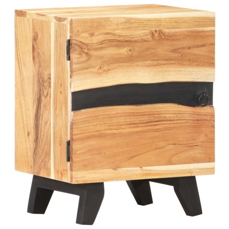 vidaXL Mesita de noche de madera maciza de acacia 40x30x51 cm