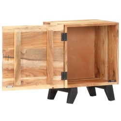 vidaXL Mesita de noche de madera maciza de acacia 40x30x51 cm