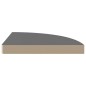 vidaXL Estantes flotantes esquina 4 uds MDF gris brillo 35x35x3,8 cm vidaXL Estantes flotantes esquina 4 uds MDF gris brillo 35x35x3,8 cm