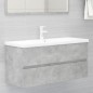 vidaXL Mueble con lavabo madera de ingeniería gris hormigón vidaXL Mueble con lavabo madera de ingeniería gris hormigón