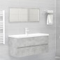 vidaXL Mueble con lavabo madera de ingeniería gris hormigón vidaXL Mueble con lavabo madera de ingeniería gris hormigón