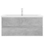 vidaXL Mueble con lavabo madera de ingeniería gris hormigón vidaXL Mueble con lavabo madera de ingeniería gris hormigón