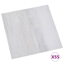 vidaXL Lamas para suelo autoadhesivas 55 piezas PVC 5,11 m² gris claro