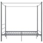 vidaXL Estructura de cama con dosel metal gris 160x200 cm 