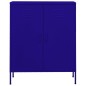 vidaXL Armario de almacenamiento acero azul marino 80x35x101,5 cm