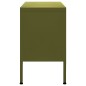 vidaXL Mueble para TV de acero verde oliva 105x35x50 cm
