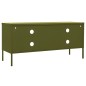 vidaXL Mueble para TV de acero verde oliva 105x35x50 cm