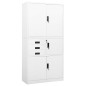 vidaXL Armario de oficina de acero blanco 90x40x180 cm vidaXL Armario de oficina de acero blanco 90x40x180 cm