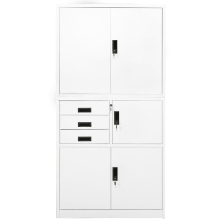vidaXL Armario de oficina de acero blanco 90x40x180 cm