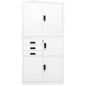 vidaXL Armario de oficina de acero blanco 90x40x180 cm vidaXL Armario de oficina de acero blanco 90x40x180 cm