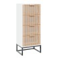 vidaXL Aparador alto madera contrachapada blanco 40x30x95 cm vidaXL Aparador alto madera contrachapada blanco 40x30x95 cm