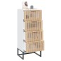 vidaXL Aparador alto madera contrachapada blanco 40x30x95 cm vidaXL Aparador alto madera contrachapada blanco 40x30x95 cm