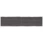 vidaXL Tablero mesa madera tratada borde vivo marrón 220x50x(2-4) cm