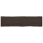 vidaXL Tablero mesa madera tratada borde vivo marrón 220x50x(2-4) cm