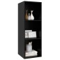 vidaXL Mueble de pared para TV madera contrachapada negro 37x37x107 cm vidaXL Mueble de pared para TV madera contrachapada negro 37x37x107 cm