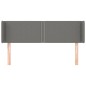 vidaXL Cabecero de tela gris oscuro 147x16x78/88 cm