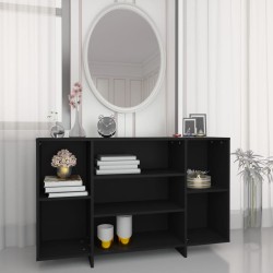 vidaXL Aparador de madera contrachapada negro 120x30x75 cm