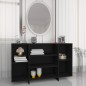 vidaXL Aparador de madera contrachapada negro 120x30x75 cm vidaXL Aparador de madera contrachapada negro 120x30x75 cm