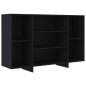 vidaXL Aparador de madera contrachapada negro 120x30x75 cm vidaXL Aparador de madera contrachapada negro 120x30x75 cm