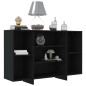 vidaXL Aparador de madera contrachapada negro 120x30x75 cm vidaXL Aparador de madera contrachapada negro 120x30x75 cm