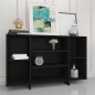 vidaXL Aparador de madera contrachapada negro 120x30x75 cm vidaXL Aparador de madera contrachapada negro 120x30x75 cm