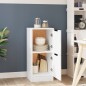 vidaXL Aparador de madera contrachapada blanco brillante 30x30x70 cm vidaXL Aparador de madera contrachapada blanco brillante 30x30x70 cm